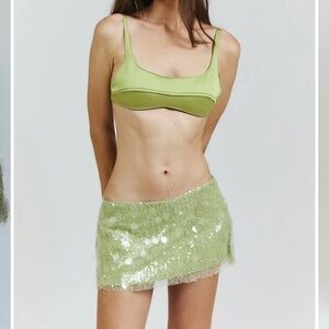 Cherie attire sequin mini skirt